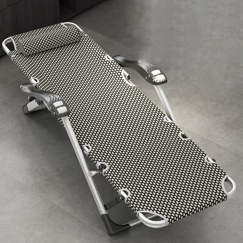 Reclinabile standard contemporaneo con poltrona in metallo argento