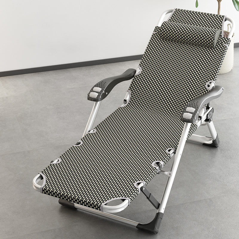 Reclinabile standard contemporaneo con poltrona in metallo argento