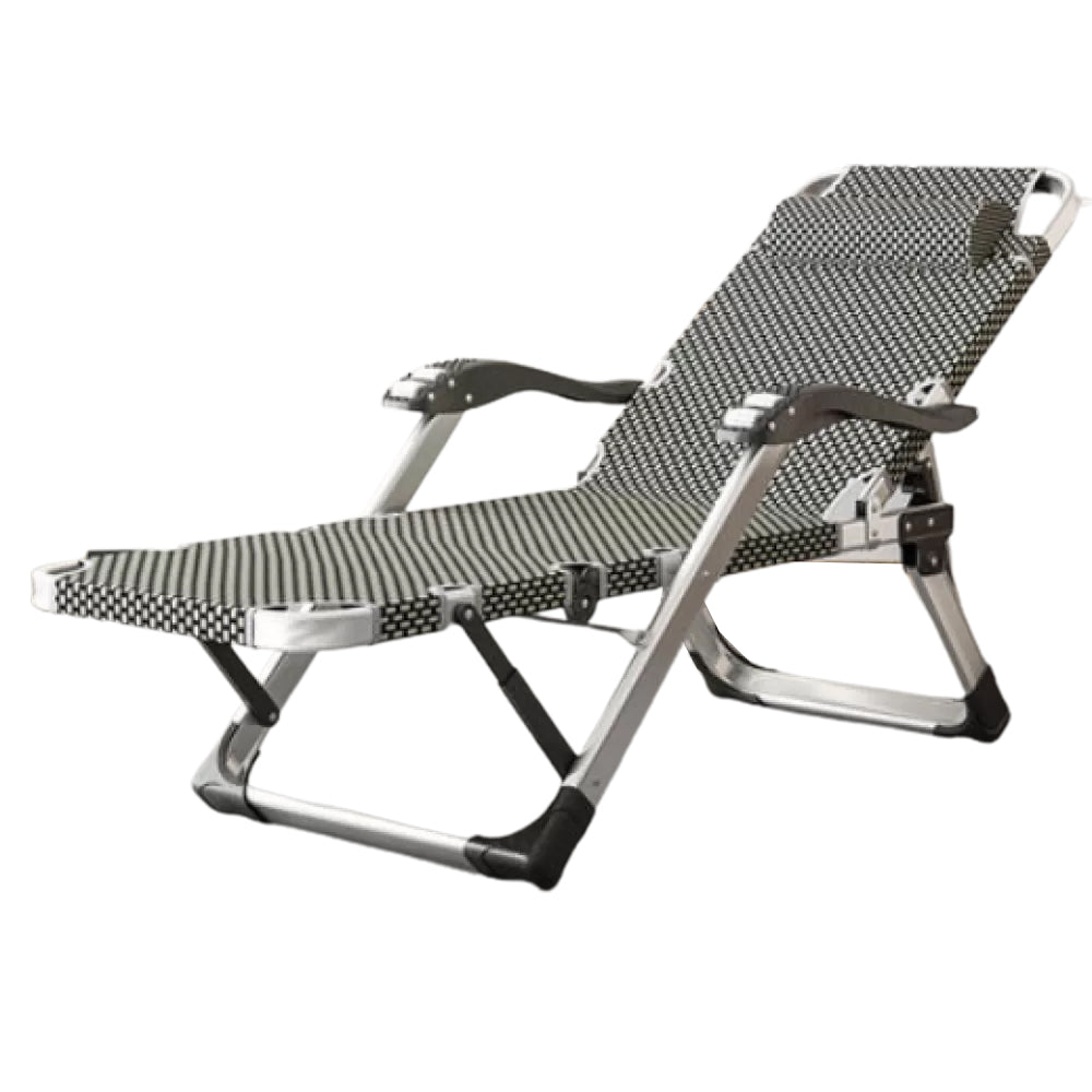 Reclinabile standard contemporaneo con poltrona in metallo argento