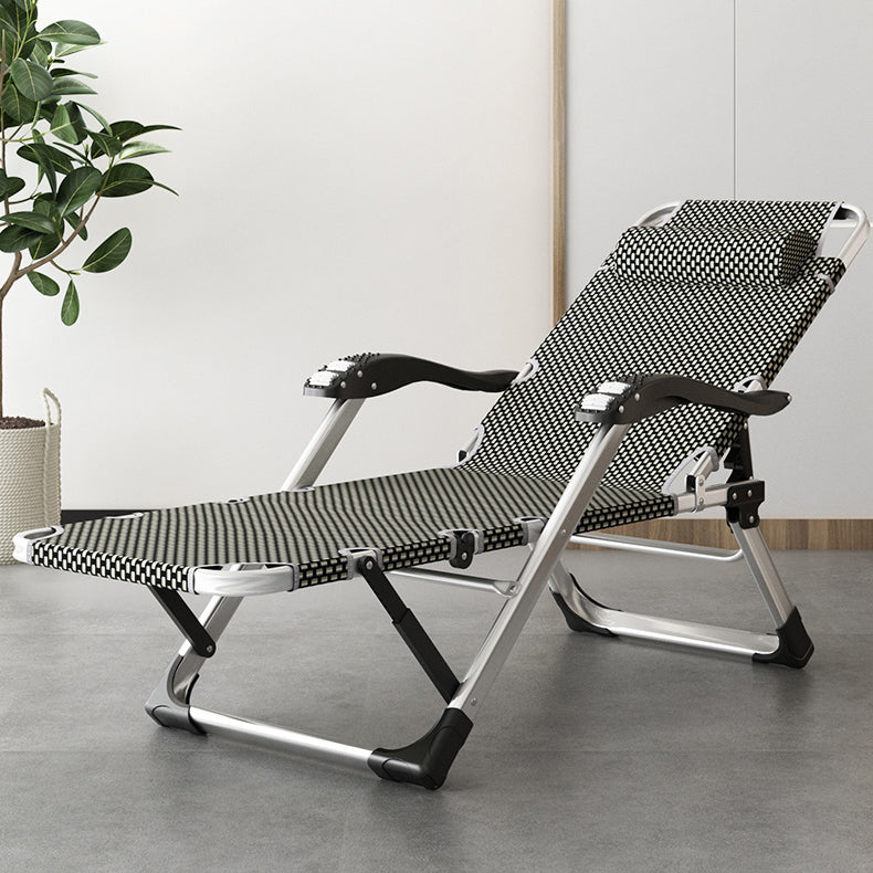 Reclinabile standard contemporaneo con poltrona in metallo argento