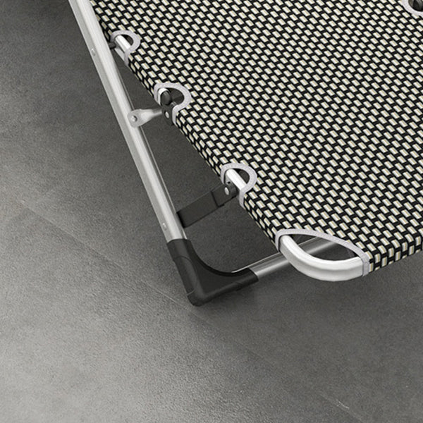 Reclinabile standard contemporaneo con poltrona in metallo argento