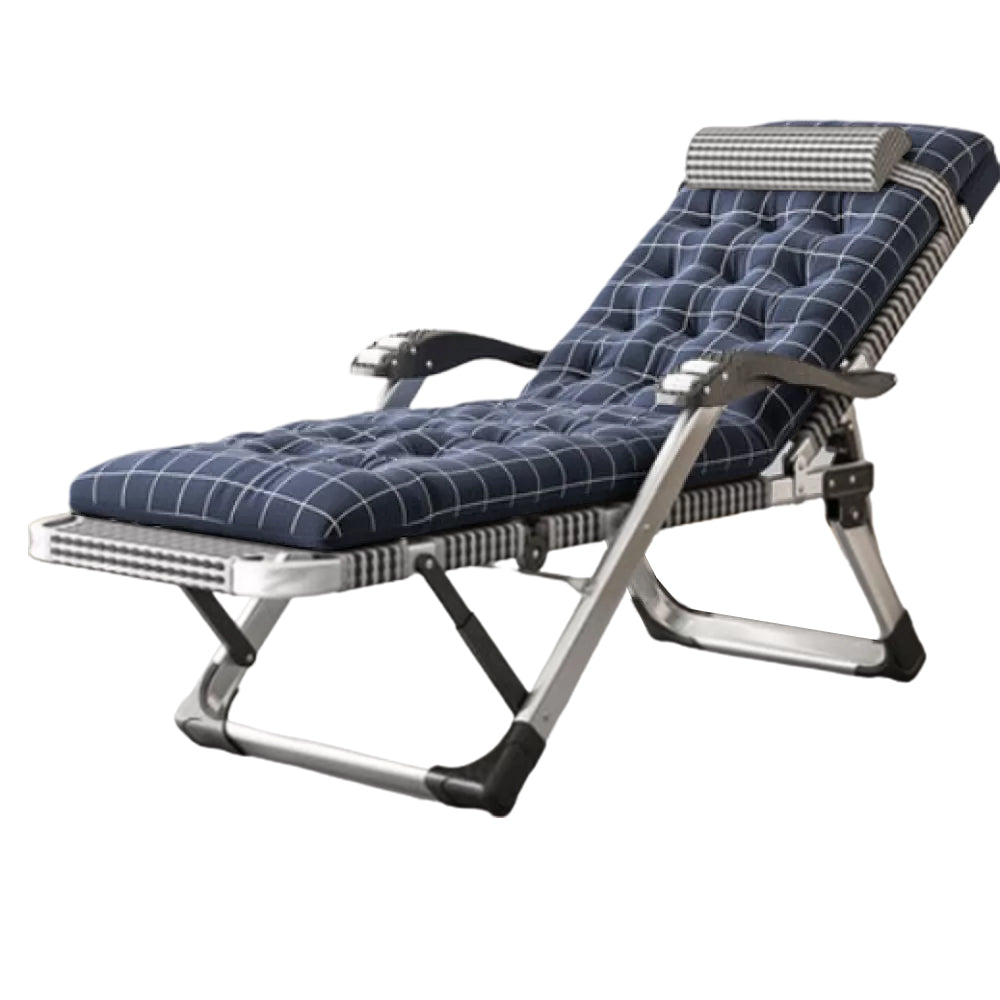 Reclinabile standard contemporaneo con poltrona in metallo argento