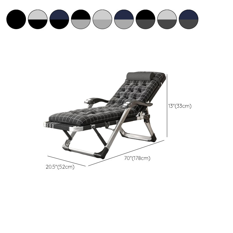 Reclinabile standard contemporaneo con poltrona in metallo argento