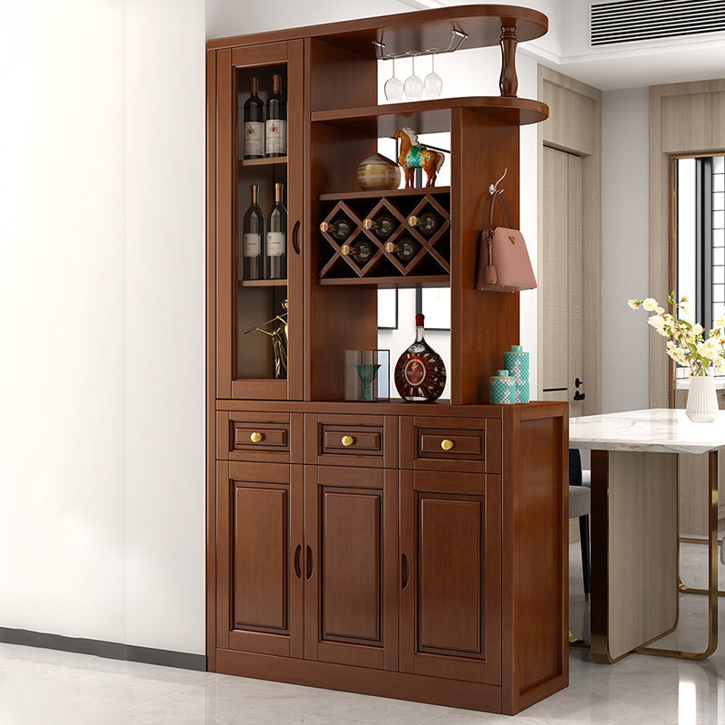 Contemporary 78.74" H Cabinet Solid Wood Accent Cabinet with Drawers and doors Clearhalo 'Cabinets & Chests' 'cabinets_chests' 'furn' 'furn_cabinets_chests' 'Furniture' 'Living Room Furniture' 7521254
