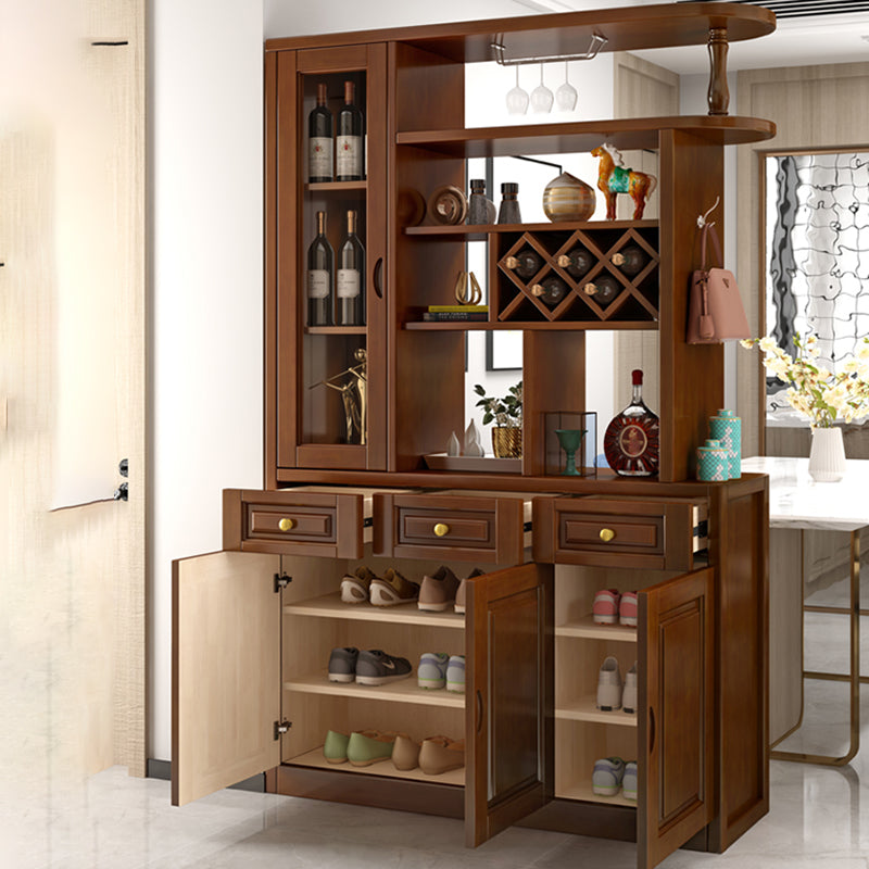 Contemporary 78.74" H Cabinet Solid Wood Accent Cabinet with Drawers and doors Clearhalo 'Cabinets & Chests' 'cabinets_chests' 'furn' 'furn_cabinets_chests' 'Furniture' 'Living Room Furniture' 7521256