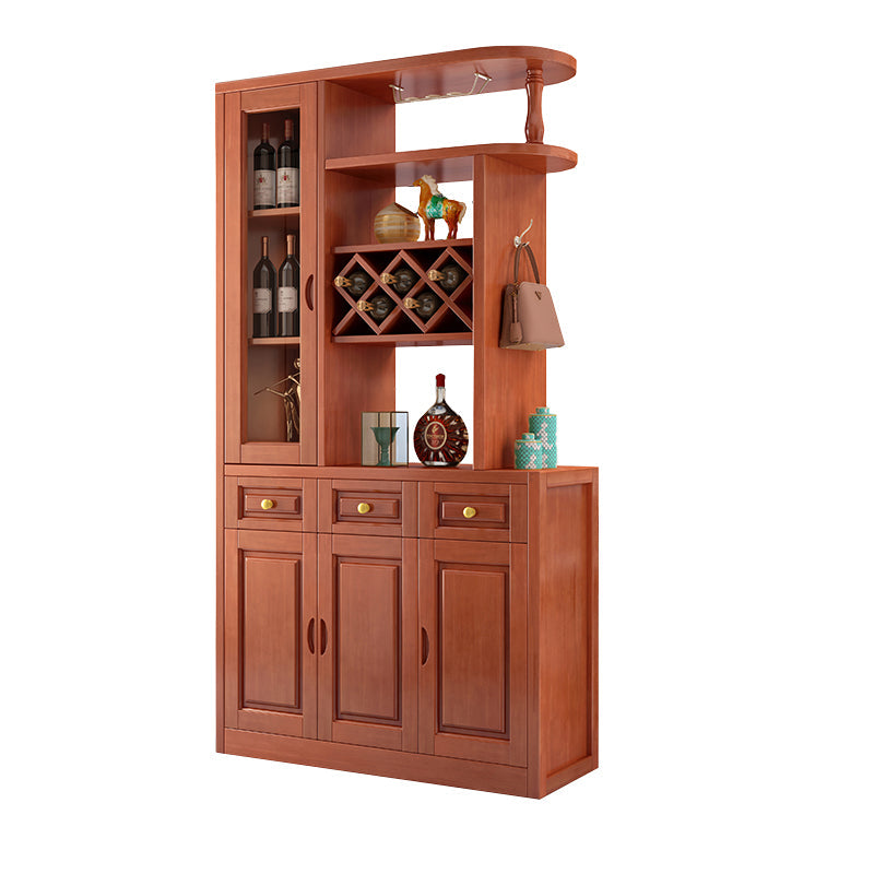 Contemporary 78.74" H Cabinet Solid Wood Accent Cabinet with Drawers and doors Clearhalo 'Cabinets & Chests' 'cabinets_chests' 'furn' 'furn_cabinets_chests' 'Furniture' 'Living Room Furniture' 7521260