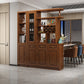 Contemporary 78.74" H Cabinet Solid Wood Accent Cabinet with Drawers and doors 59"L x 16"W x 79"H Walnut Clearhalo 'Cabinets & Chests' 'cabinets_chests' 'furn' 'furn_cabinets_chests' 'Furniture' 'Living Room Furniture' 7521264