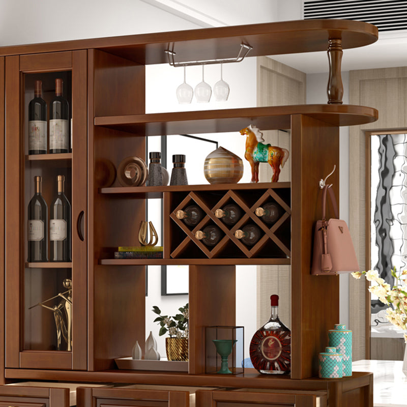 Contemporary 78.74" H Cabinet Solid Wood Accent Cabinet with Drawers and doors Clearhalo 'Cabinets & Chests' 'cabinets_chests' 'furn' 'furn_cabinets_chests' 'Furniture' 'Living Room Furniture' 7521267