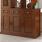 Contemporary 78.74" H Cabinet Solid Wood Accent Cabinet with Drawers and doors Clearhalo 'Cabinets & Chests' 'cabinets_chests' 'furn' 'furn_cabinets_chests' 'Furniture' 'Living Room Furniture' 7521269