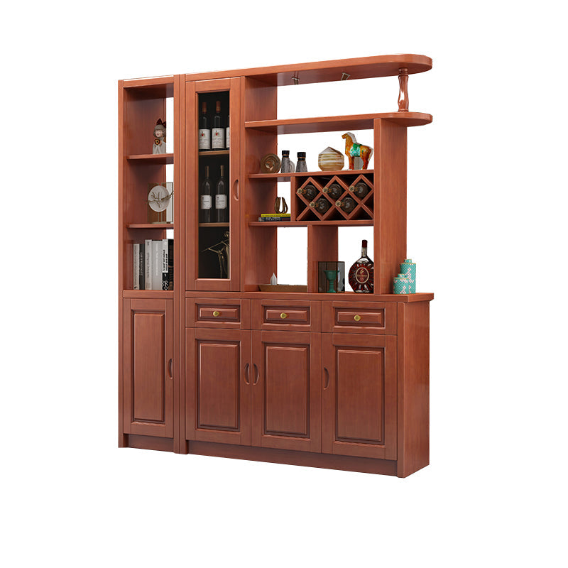 Contemporary 78.74" H Cabinet Solid Wood Accent Cabinet with Drawers and doors Clearhalo 'Cabinets & Chests' 'cabinets_chests' 'furn' 'furn_cabinets_chests' 'Furniture' 'Living Room Furniture' 7521271