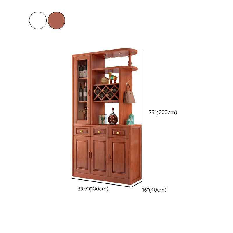 Contemporary 78.74" H Cabinet Solid Wood Accent Cabinet with Drawers and doors Clearhalo 'Cabinets & Chests' 'cabinets_chests' 'furn' 'furn_cabinets_chests' 'Furniture' 'Living Room Furniture' 7521274