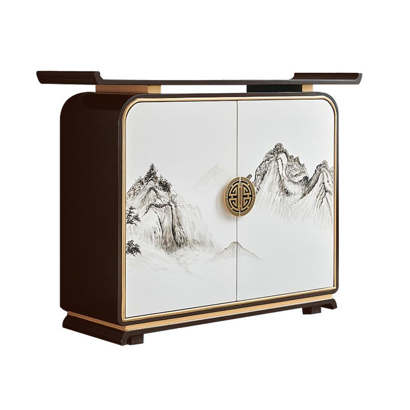 Contemporary 35.43" H Cabinet Wooden Accent Cabinet with Door Walnut Clearhalo 'Cabinets & Chests' 'cabinets_chests' 'furn' 'furn_cabinets_chests' 'Furniture' 'Living Room Furniture' 7521280