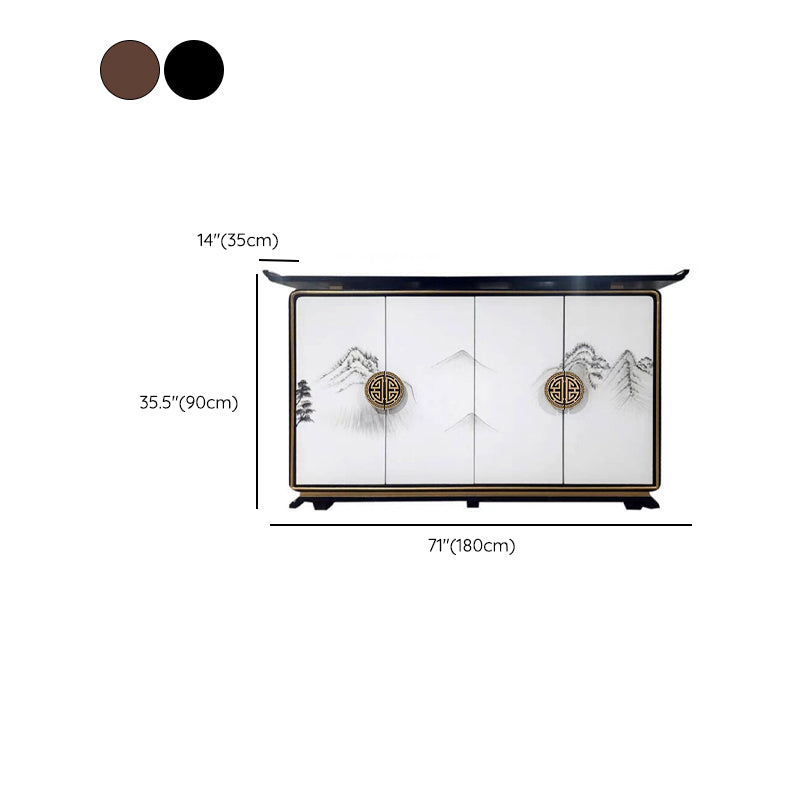 Contemporary 35.43" H Cabinet Wooden Accent Cabinet with Door Clearhalo 'Cabinets & Chests' 'cabinets_chests' 'furn' 'furn_cabinets_chests' 'Furniture' 'Living Room Furniture' 7521298