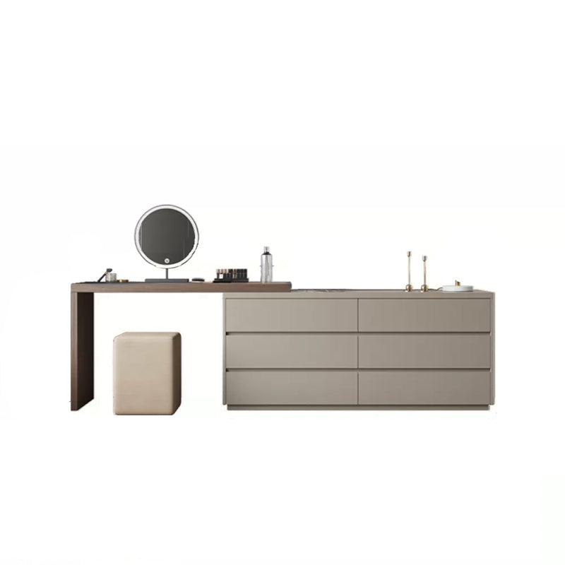 引き出しスタンディングバニティドレッシングテーブルを備えた現代の照明付き鏡