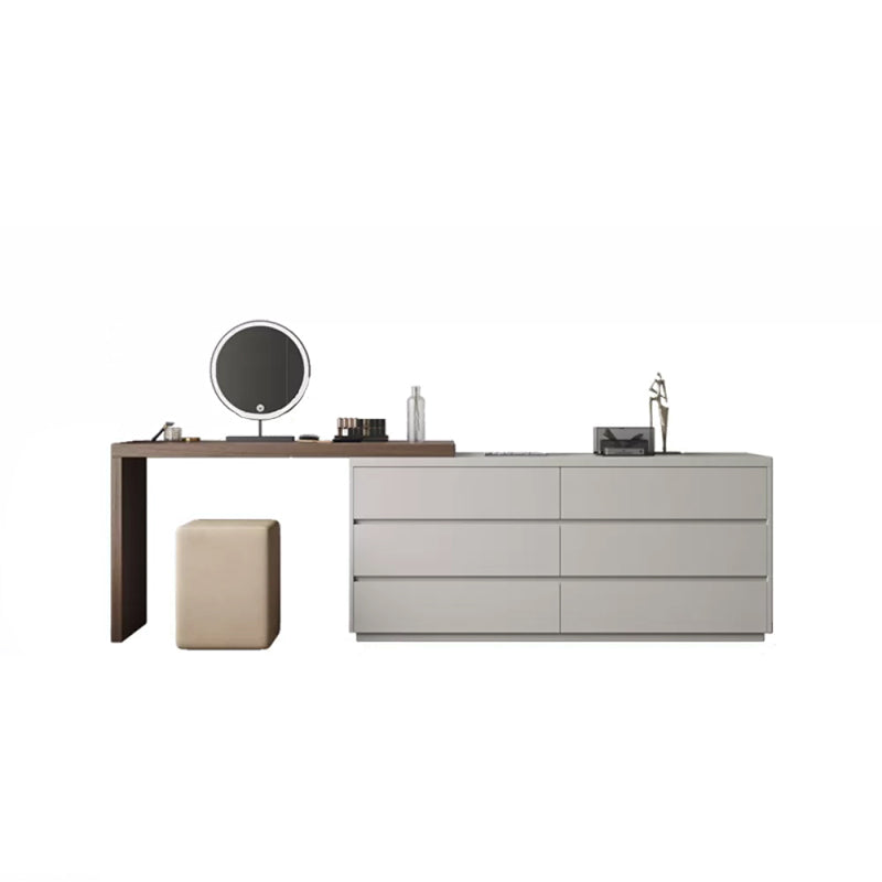 引き出しスタンディングバニティドレッシングテーブルを備えた現代の照明付き鏡