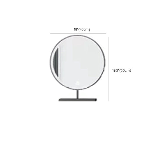 Legno a specchio illuminato contemporaneo con cassetto in piedi da toeletta da toeletta