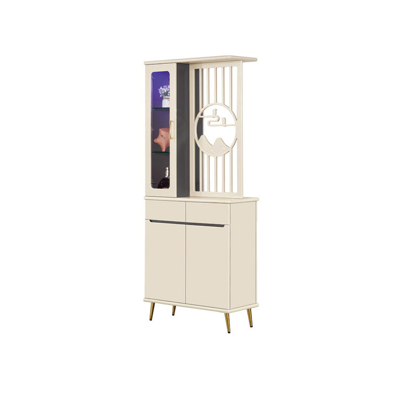 Contemporary Wooden Cabinet Solid Color Accent Cabinet with Drawer and Door 31"L x 14"W x 78"H Clearhalo 'Cabinets & Chests' 'cabinets_chests' 'furn' 'furn_cabinets_chests' 'Furniture' 'Living Room Furniture' 7521321