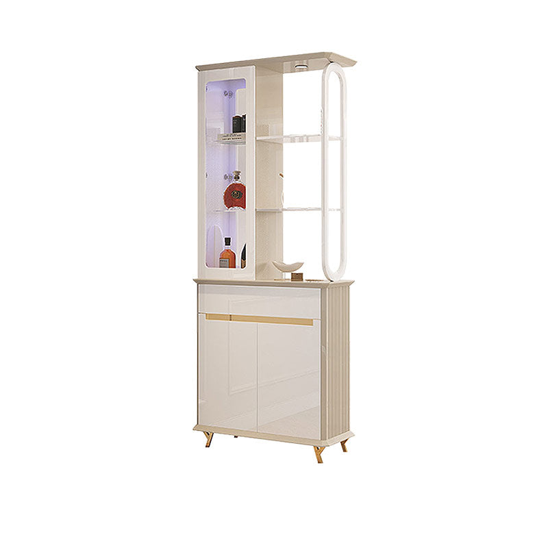 Contemporary Wooden Cabinet Solid Color Accent Cabinet with Drawer and Door 31"L x 15"W x 81"H Clearhalo 'Cabinets & Chests' 'cabinets_chests' 'furn' 'furn_cabinets_chests' 'Furniture' 'Living Room Furniture' 7521324