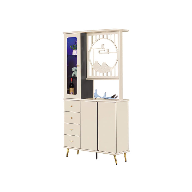 Contemporary Wooden Cabinet Solid Color Accent Cabinet with Drawer and Door 39"L x 14"W x 79"H Clearhalo 'Cabinets & Chests' 'cabinets_chests' 'furn' 'furn_cabinets_chests' 'Furniture' 'Living Room Furniture' 7521325