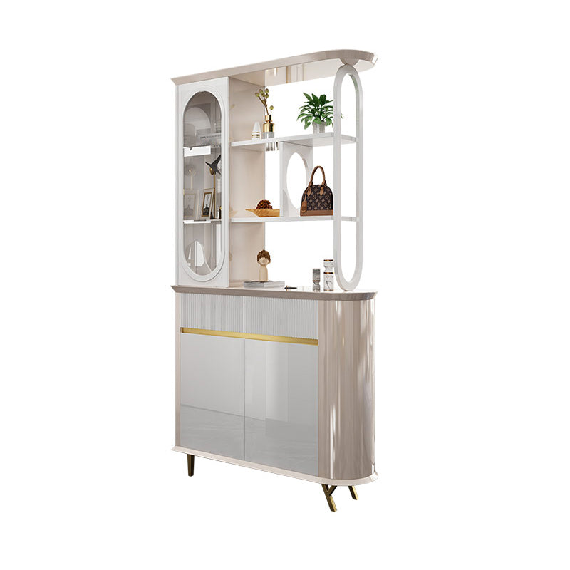 Contemporary Wooden Cabinet Solid Color Accent Cabinet with Drawer and Door 39"L x 15"W x 81"H Clearhalo 'Cabinets & Chests' 'cabinets_chests' 'furn' 'furn_cabinets_chests' 'Furniture' 'Living Room Furniture' 7521327