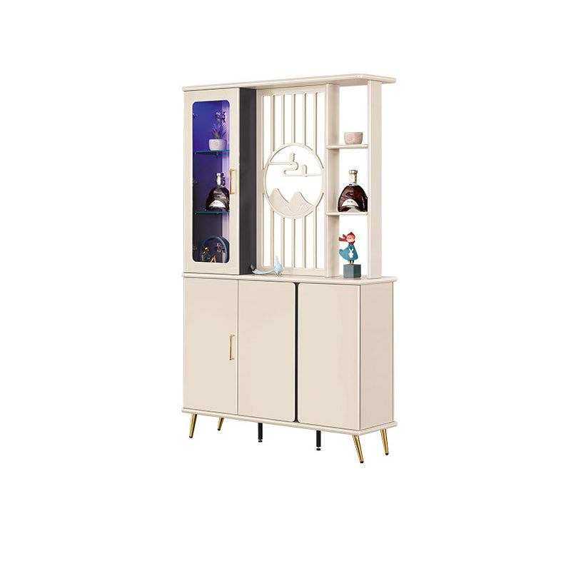 Contemporary Wooden Cabinet Solid Color Accent Cabinet with Drawer and Door 47"L x 14"W x 79"H Clearhalo 'Cabinets & Chests' 'cabinets_chests' 'furn' 'furn_cabinets_chests' 'Furniture' 'Living Room Furniture' 7521332