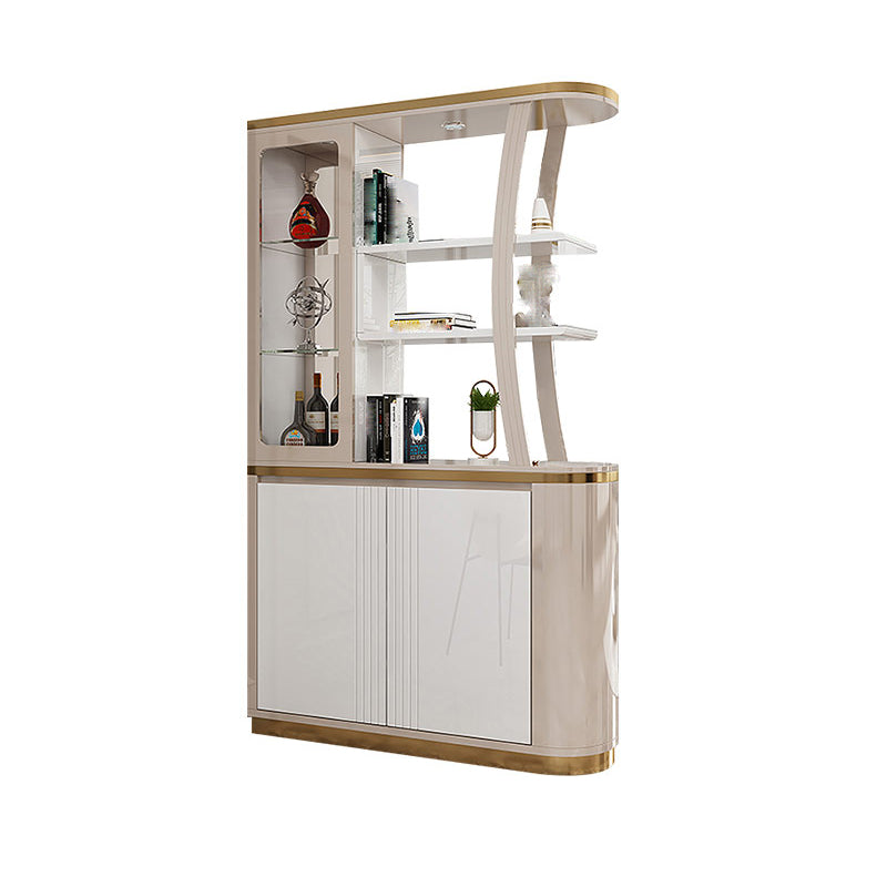 Contemporary Wooden Cabinet Solid Color Accent Cabinet with Drawer and Door 47"L x 14"W x 80"H Clearhalo 'Cabinets & Chests' 'cabinets_chests' 'furn' 'furn_cabinets_chests' 'Furniture' 'Living Room Furniture' 7521334