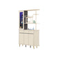 Contemporary Wooden Cabinet Solid Color Accent Cabinet with Drawer and Door 48"L x 14"W x 79"H Clearhalo 'Cabinets & Chests' 'cabinets_chests' 'furn' 'furn_cabinets_chests' 'Furniture' 'Living Room Furniture' 7521337