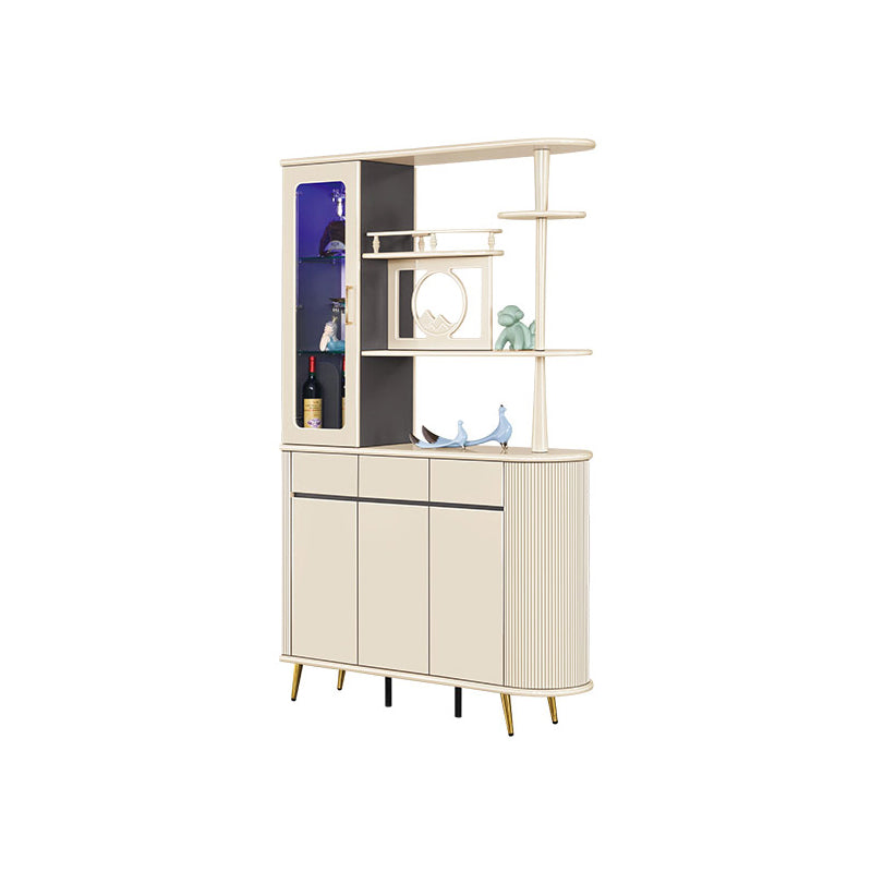 Contemporary Wooden Cabinet Solid Color Accent Cabinet with Drawer and Door 48"L x 14"W x 79"H Clearhalo 'Cabinets & Chests' 'cabinets_chests' 'furn' 'furn_cabinets_chests' 'Furniture' 'Living Room Furniture' 7521337