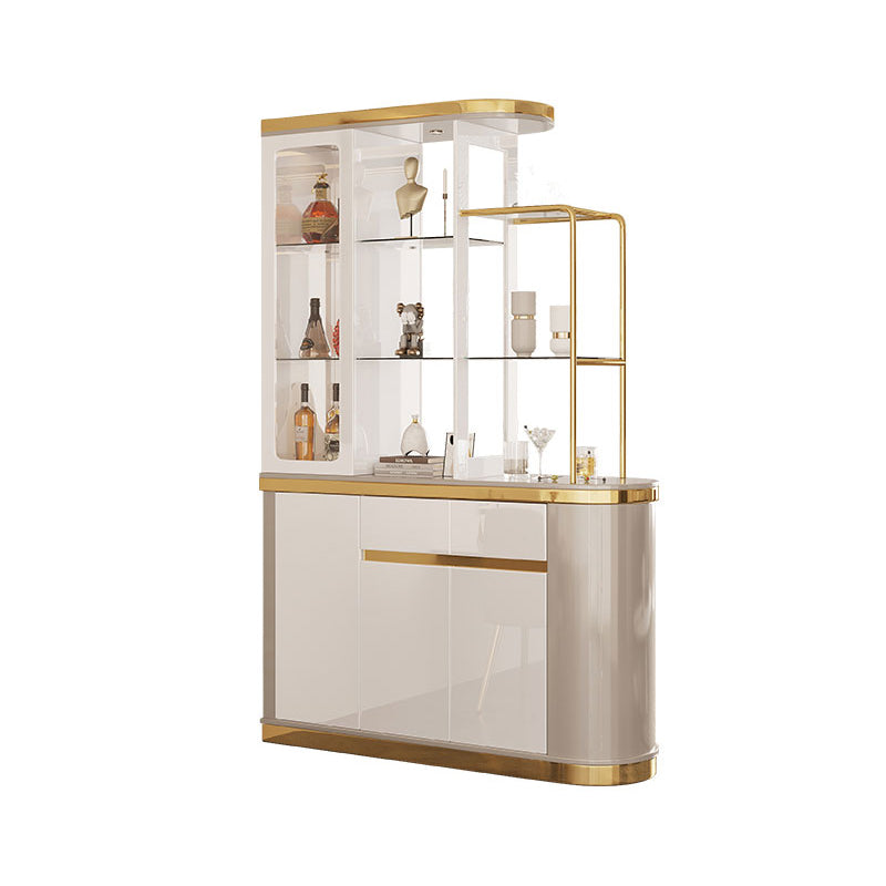 Contemporary Wooden Cabinet Solid Color Accent Cabinet with Drawer and Door 53"L x 14"W x 80"H Clearhalo 'Cabinets & Chests' 'cabinets_chests' 'furn' 'furn_cabinets_chests' 'Furniture' 'Living Room Furniture' 7521338