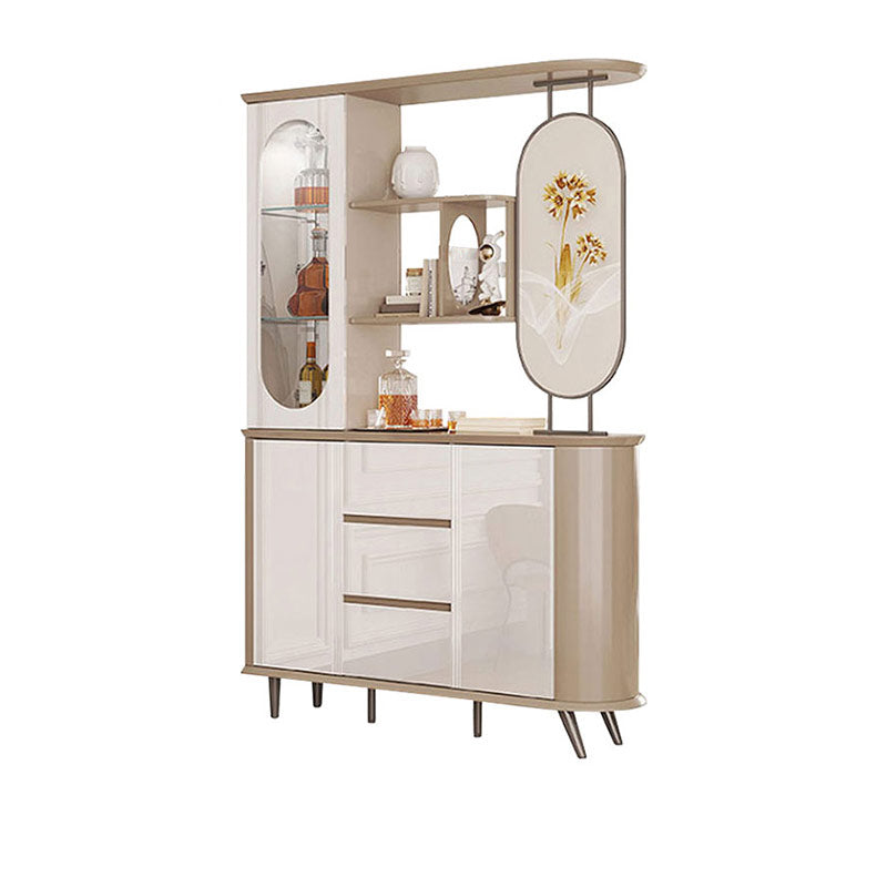 Contemporary Wooden Cabinet Solid Color Accent Cabinet with Drawer and Door 54"L x 15"W x 81"H Clearhalo 'Cabinets & Chests' 'cabinets_chests' 'furn' 'furn_cabinets_chests' 'Furniture' 'Living Room Furniture' 7521340