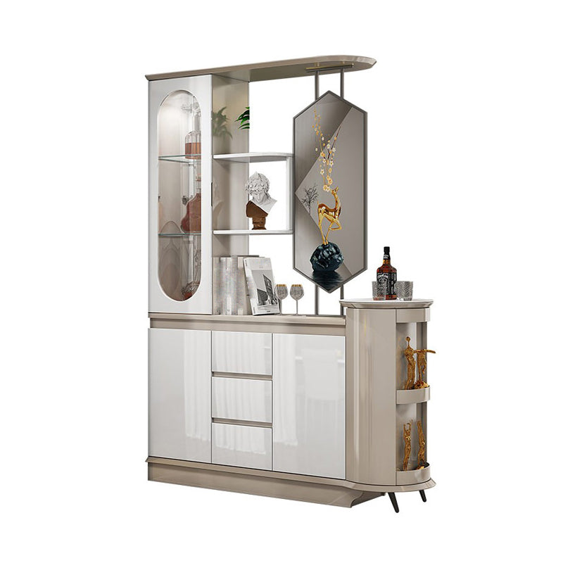 Contemporary Wooden Cabinet Solid Color Accent Cabinet with Drawer and Door 59"L x 18"W x 81"H Clearhalo 'Cabinets & Chests' 'cabinets_chests' 'furn' 'furn_cabinets_chests' 'Furniture' 'Living Room Furniture' 7521341