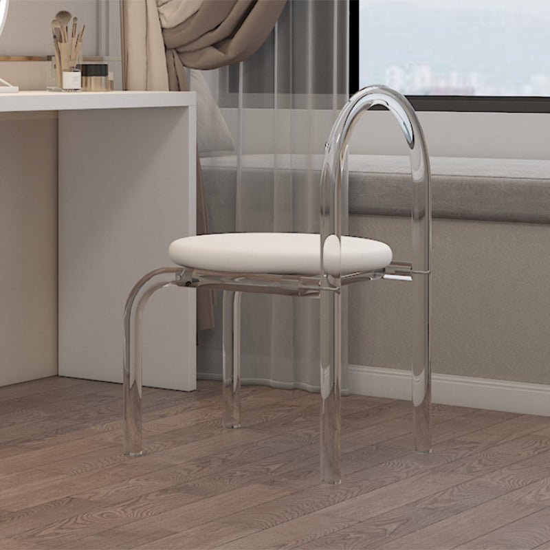 Modern Bright White With Drawer Bedroom Lighted Mirror Solid Wood Dressing Table