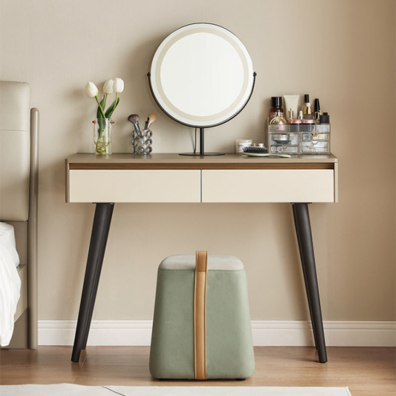 Contemporary With Drawer Wood Lighted Mirror Bedroom Dressing Table Clearhalo 'Bedroom Furniture' 'furn' 'furn_makeup_vanities' 'Furniture' 'Makeup Vanities' 'makeup_vanities' 7521403