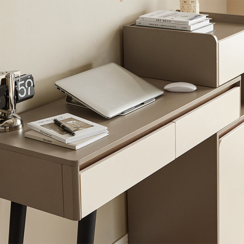 Contemporary With Drawer Wood Lighted Mirror Bedroom Dressing Table Clearhalo 'Bedroom Furniture' 'furn' 'furn_makeup_vanities' 'Furniture' 'Makeup Vanities' 'makeup_vanities' 7521409