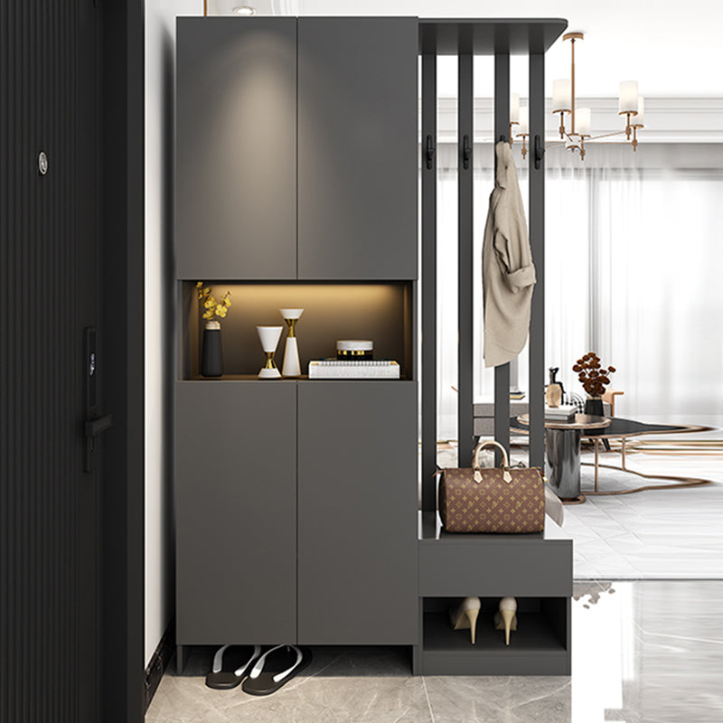 Contemporary 2-Door 78.74" H Cabinet Wooden Accent Cabinet with Drawer Clearhalo 'Cabinets & Chests' 'cabinets_chests' 'furn' 'furn_cabinets_chests' 'Furniture' 'Living Room Furniture' 7521488