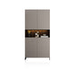 Contemporary 2-Door 78.74" H Cabinet Wooden Accent Cabinet with Drawer 39"L x 14"W x 79"H Light Gray Right Cabinet Clearhalo 'Cabinets & Chests' 'cabinets_chests' 'furn' 'furn_cabinets_chests' 'Furniture' 'Living Room Furniture' 7521490