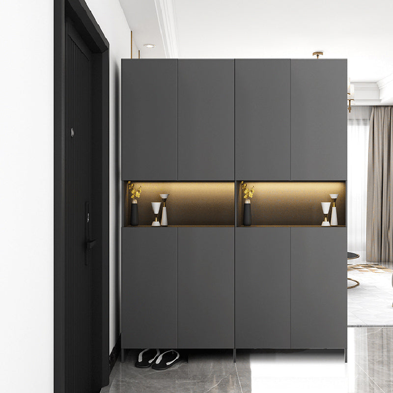 Contemporary 2-Door 78.74" H Cabinet Wooden Accent Cabinet with Drawer Clearhalo 'Cabinets & Chests' 'cabinets_chests' 'furn' 'furn_cabinets_chests' 'Furniture' 'Living Room Furniture' 7521491