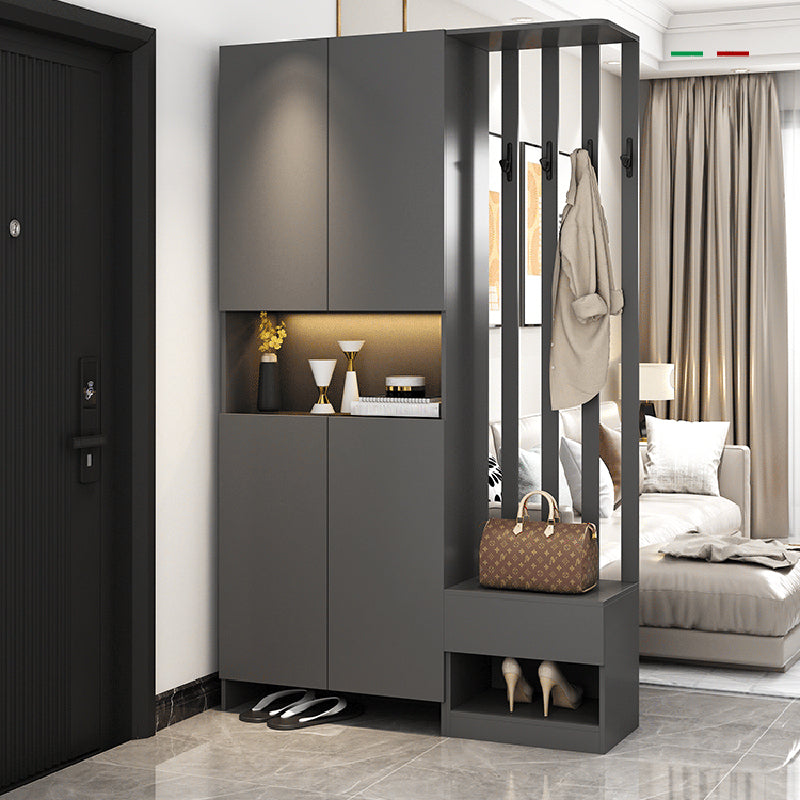 Contemporary 2-Door 78.74" H Cabinet Wooden Accent Cabinet with Drawer Clearhalo 'Cabinets & Chests' 'cabinets_chests' 'furn' 'furn_cabinets_chests' 'Furniture' 'Living Room Furniture' 7521493