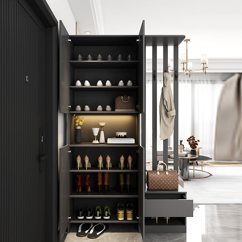 Contemporary 2-Door 78.74" H Cabinet Wooden Accent Cabinet with Drawer Clearhalo 'Cabinets & Chests' 'cabinets_chests' 'furn' 'furn_cabinets_chests' 'Furniture' 'Living Room Furniture' 7521495