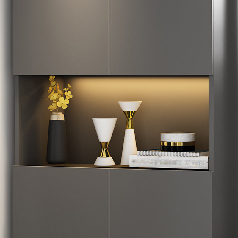 Contemporary 2-Door 78.74" H Cabinet Wooden Accent Cabinet with Drawer Clearhalo 'Cabinets & Chests' 'cabinets_chests' 'furn' 'furn_cabinets_chests' 'Furniture' 'Living Room Furniture' 7521498