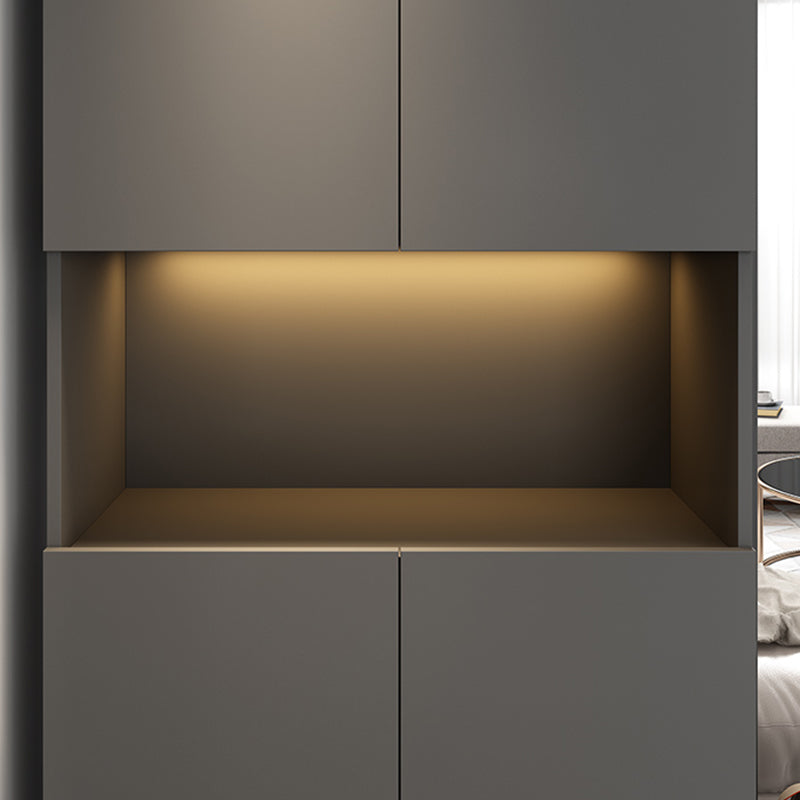 Contemporary 2-Door 78.74" H Cabinet Wooden Accent Cabinet with Drawer Clearhalo 'Cabinets & Chests' 'cabinets_chests' 'furn' 'furn_cabinets_chests' 'Furniture' 'Living Room Furniture' 7521503