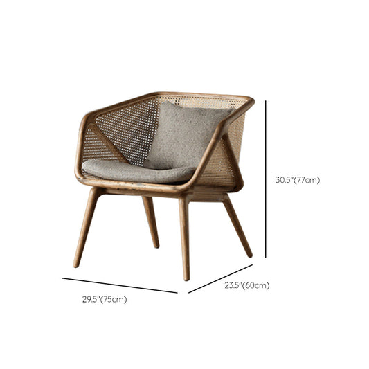 Hanged Arm Stoffsofa in grauem tropischen Sofa mit Bolsterkissen