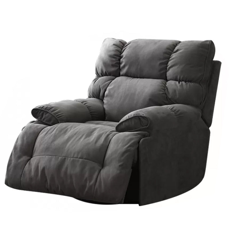 Metal Standard Recliner Position Lock Recliner Chair Independent Foot Gray Clearhalo 'Chairs & Seating' 'furn' 'furn_recliners' 'Furniture' 'Living Room Furniture' 'Recliners' 7521535