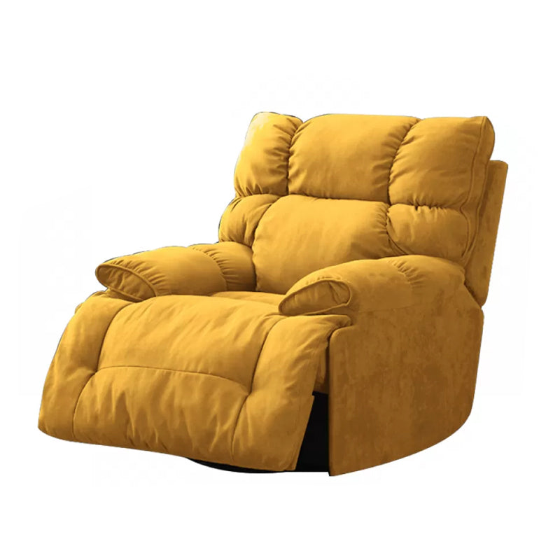 Metal Standard Recliner Position Lock Recliner Chair Independent Foot Yellow Clearhalo 'Chairs & Seating' 'furn' 'furn_recliners' 'Furniture' 'Living Room Furniture' 'Recliners' 7521540