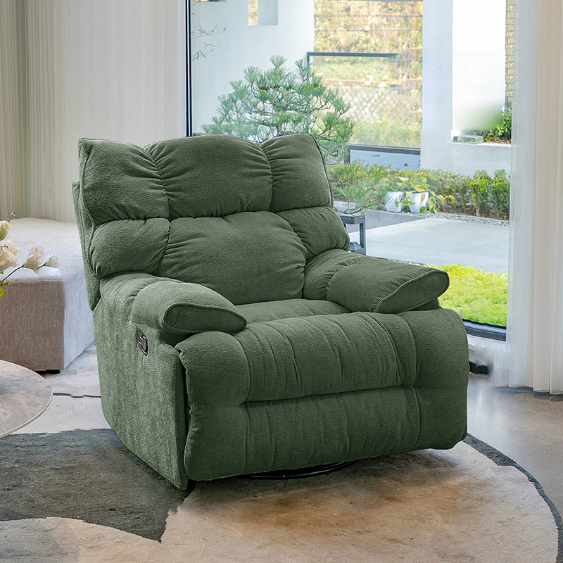 Metal Standard Recliner Position Lock Recliner Chair Independent Foot Dark Green Clearhalo 'Chairs & Seating' 'furn' 'furn_recliners' 'Furniture' 'Living Room Furniture' 'Recliners' 7521548