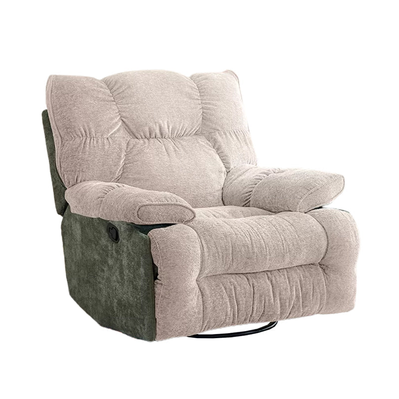 Metal Standard Recliner Position Lock Recliner Chair Independent Foot Beige Clearhalo 'Chairs & Seating' 'furn' 'furn_recliners' 'Furniture' 'Living Room Furniture' 'Recliners' 7521550
