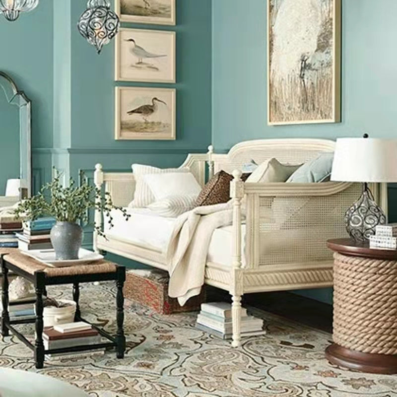 Canapé d'armes à pente à lames de linge avec dos serré en bois massif