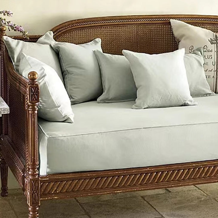 Canapé d'armes à pente à lames de linge avec dos serré en bois massif