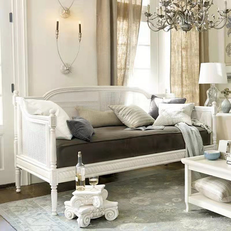 Canapé d'armes à pente à lames de linge avec dos serré en bois massif