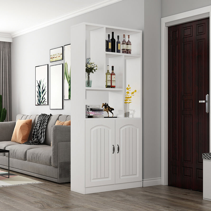 Modern Cabinet Water Resistant Wood Accent Cabinet with Doors 35.4"L x 11.8"W x 78.7"H White 2 Clearhalo 'Cabinets & Chests' 'cabinets_chests' 'furn' 'furn_cabinets_chests' 'Furniture' 'Living Room Furniture' 7521635